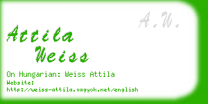 attila weiss business card